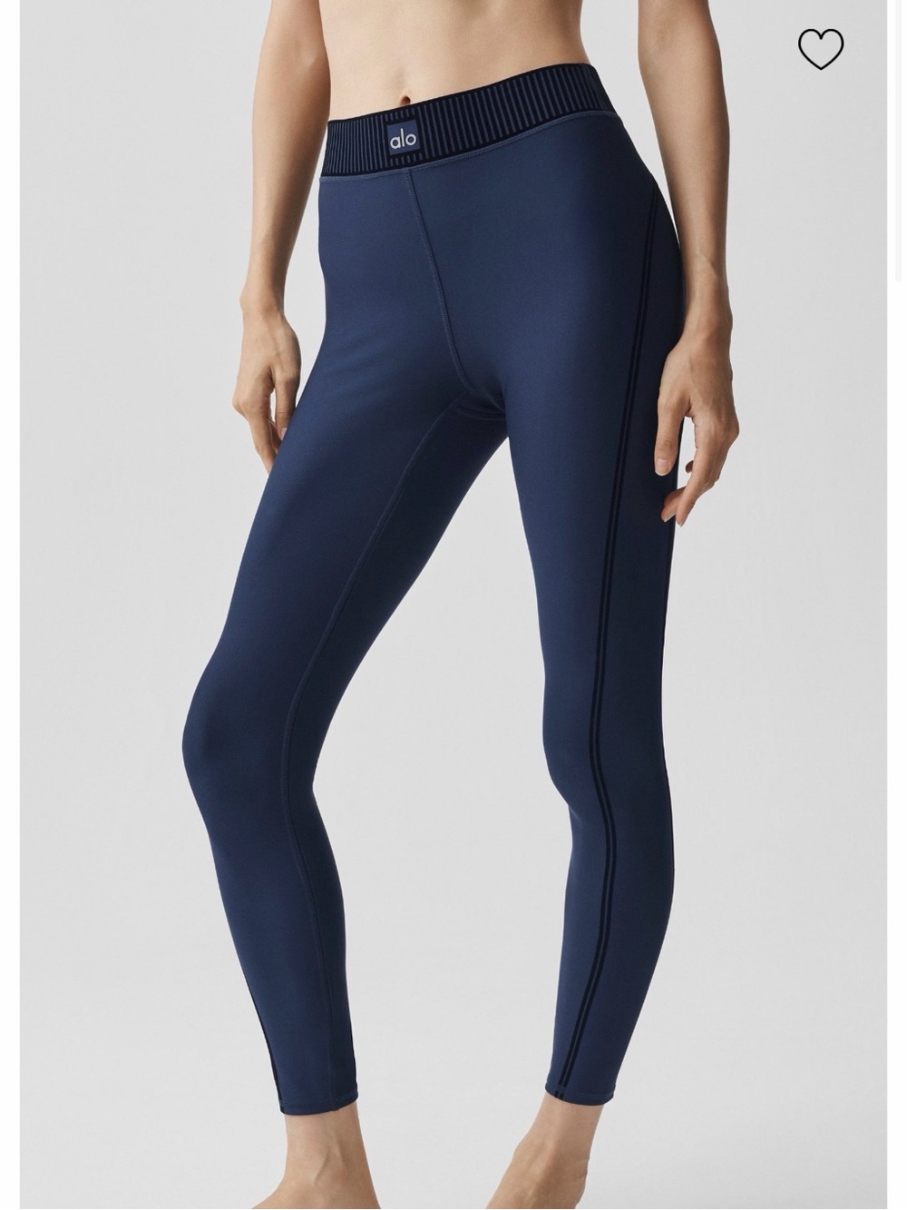 ALO High Waist 7/8 Line Up Legging, Size XS, Navy
